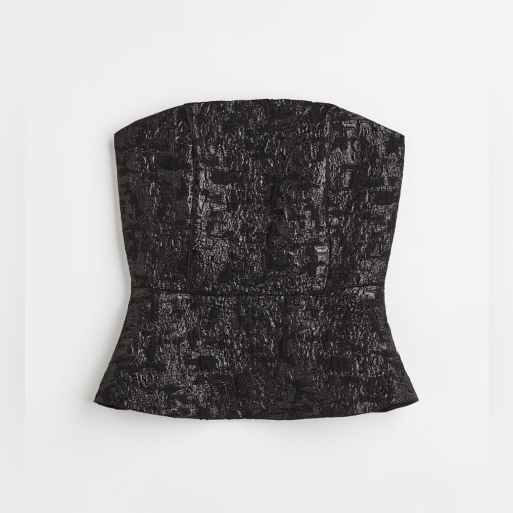 H&M Bandeau-style Peplum Top